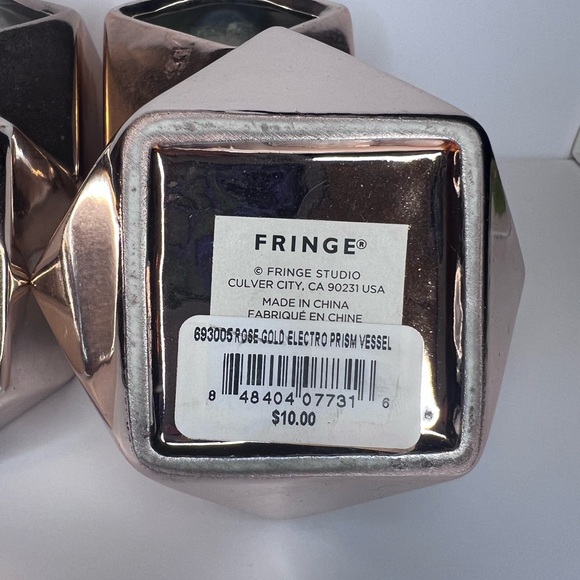 Fringe Rose Gold Hexagonal Prism Decor - Picture 4 of 4